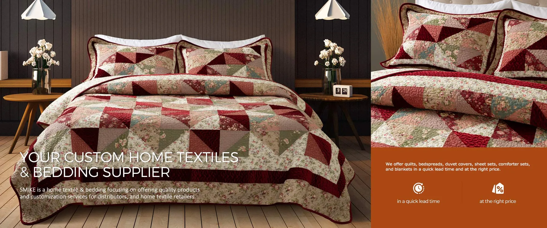 Vintage Velvet Patchwork Quilt Set